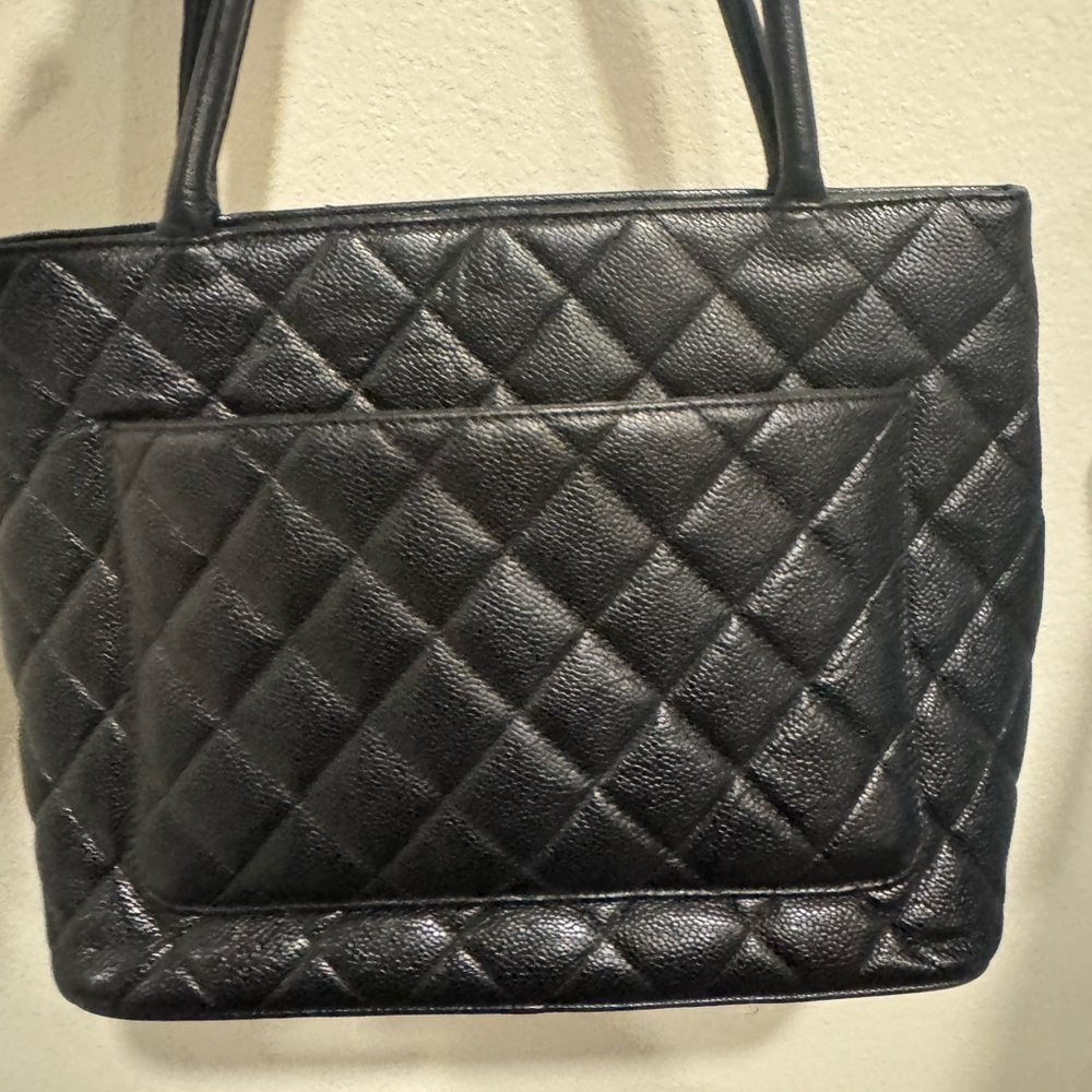 CHANEL Black Quilted Double C Shoulder Bag - Picture 8 of 13